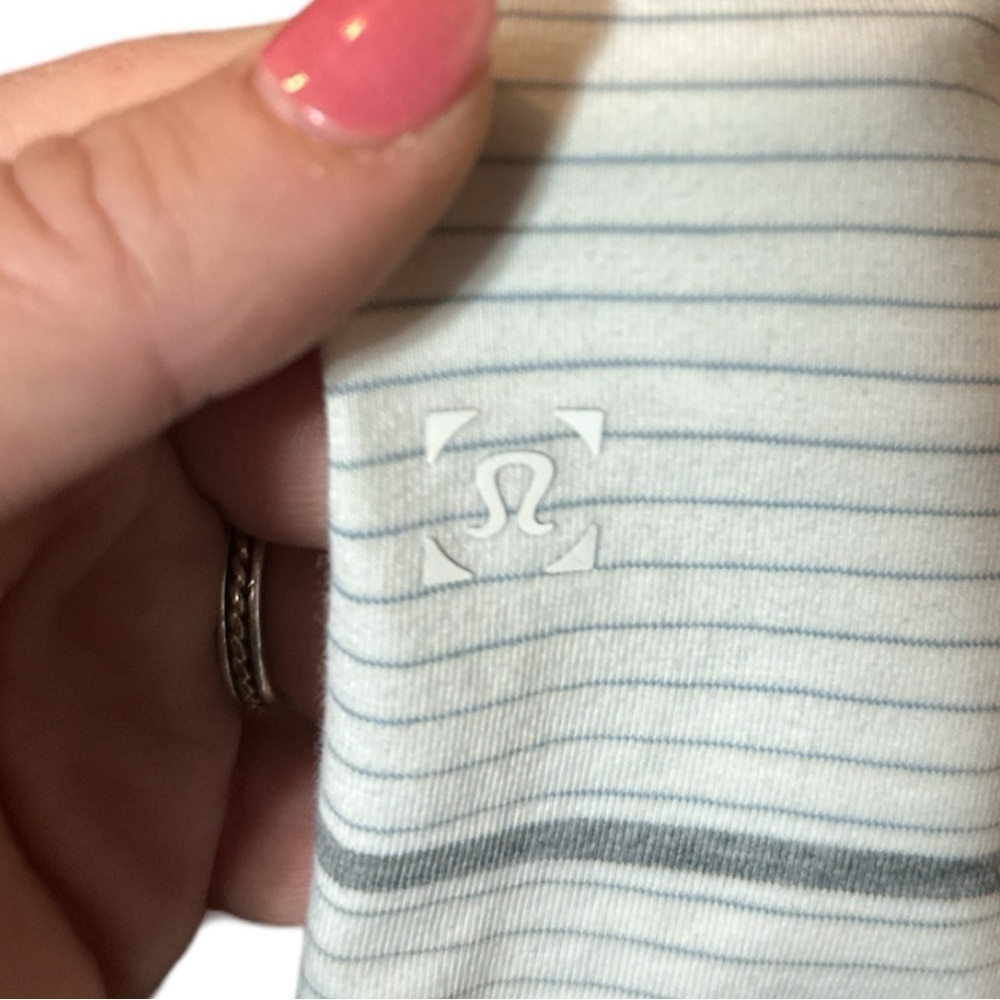 Euc - Lululemon 5 Year Basic Ls Tee - White/Heath… - image 8